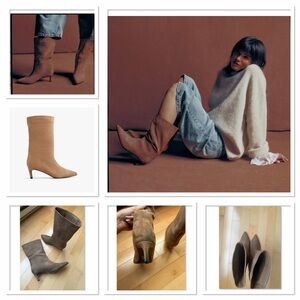 Call It Spring Tan Suede Mid-Calf Kitten Heel Boots